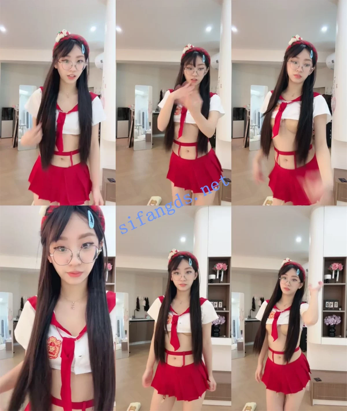 经典斯文女孩~【精品粉宝宝】学生装制度~太美了~道具自慰