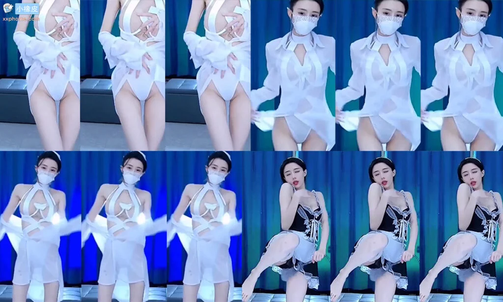 【CC 白妖妖】土豪千元定制热舞！连体内衣 透视 女仆搔痒 (2V/14分34)
